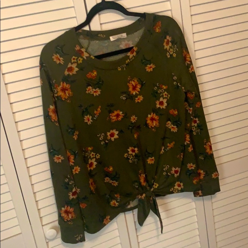 Billie Tie Front Brushed Knit Top